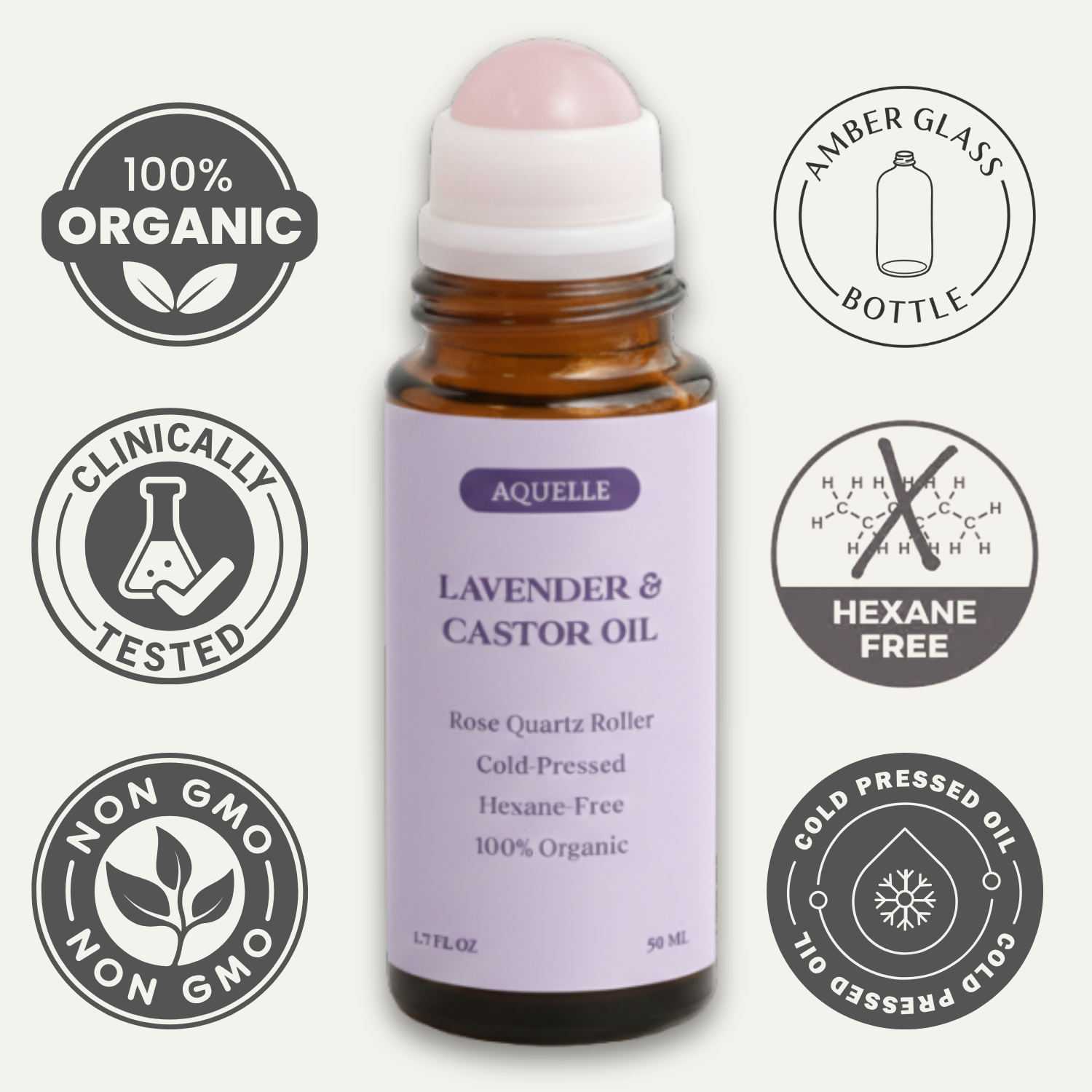 Organic Castor & Lavender Oil Roll-On