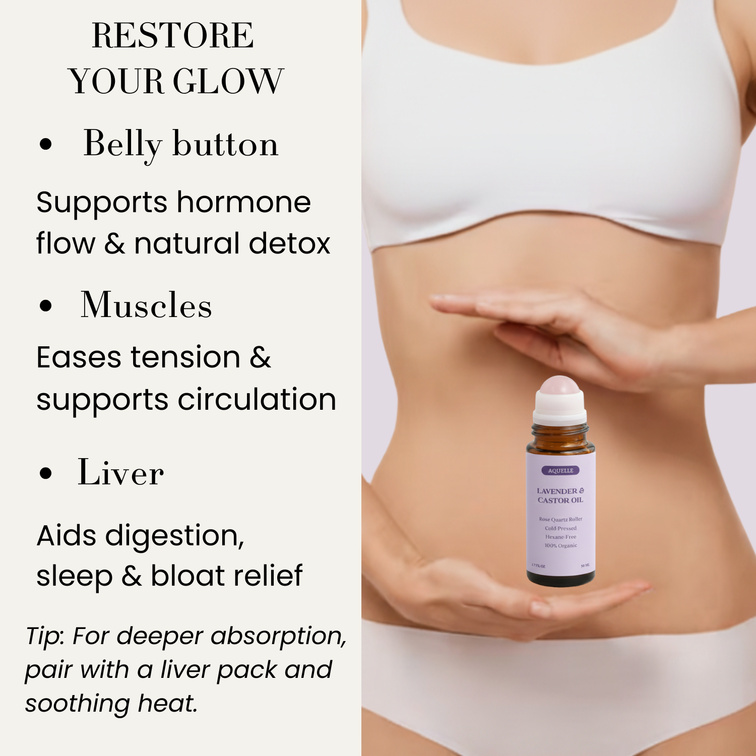 Organic Castor & Lavender Oil Roll-On