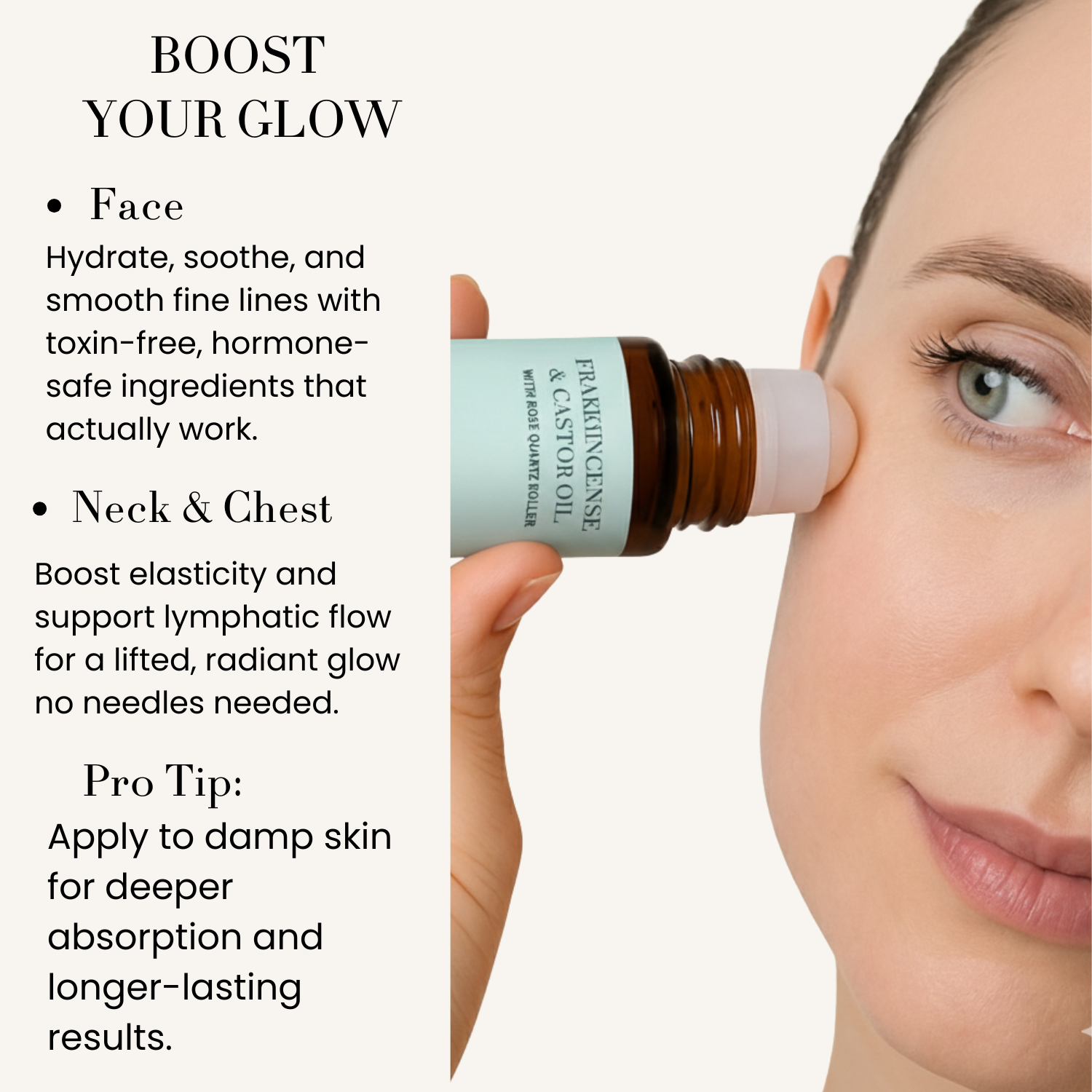 Organic Castor Oil Roll-on With Frankincense