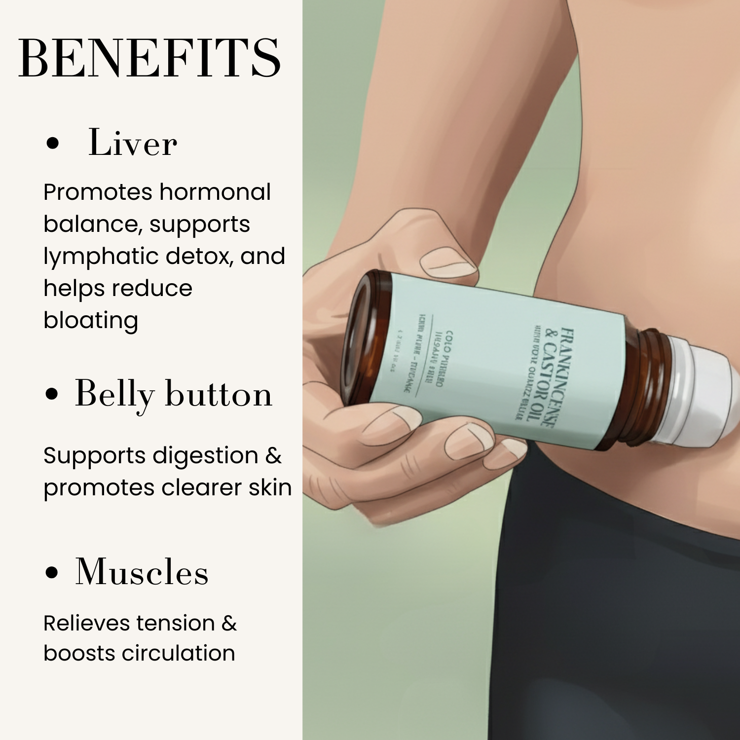 Organic Castor Oil Roll-on With Frankincense
