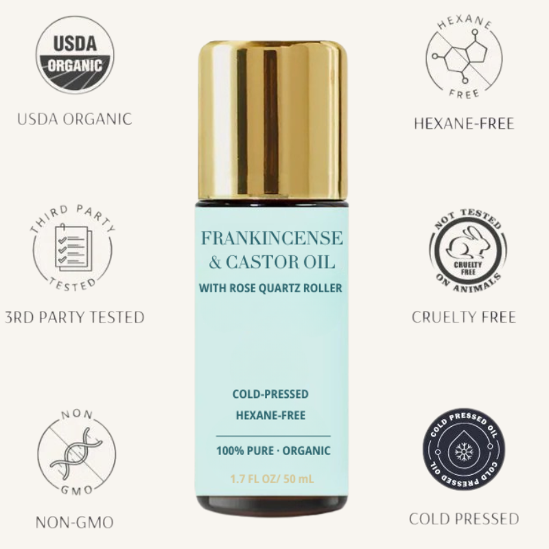 Organic Castor Oil Roll-on With Frankincense